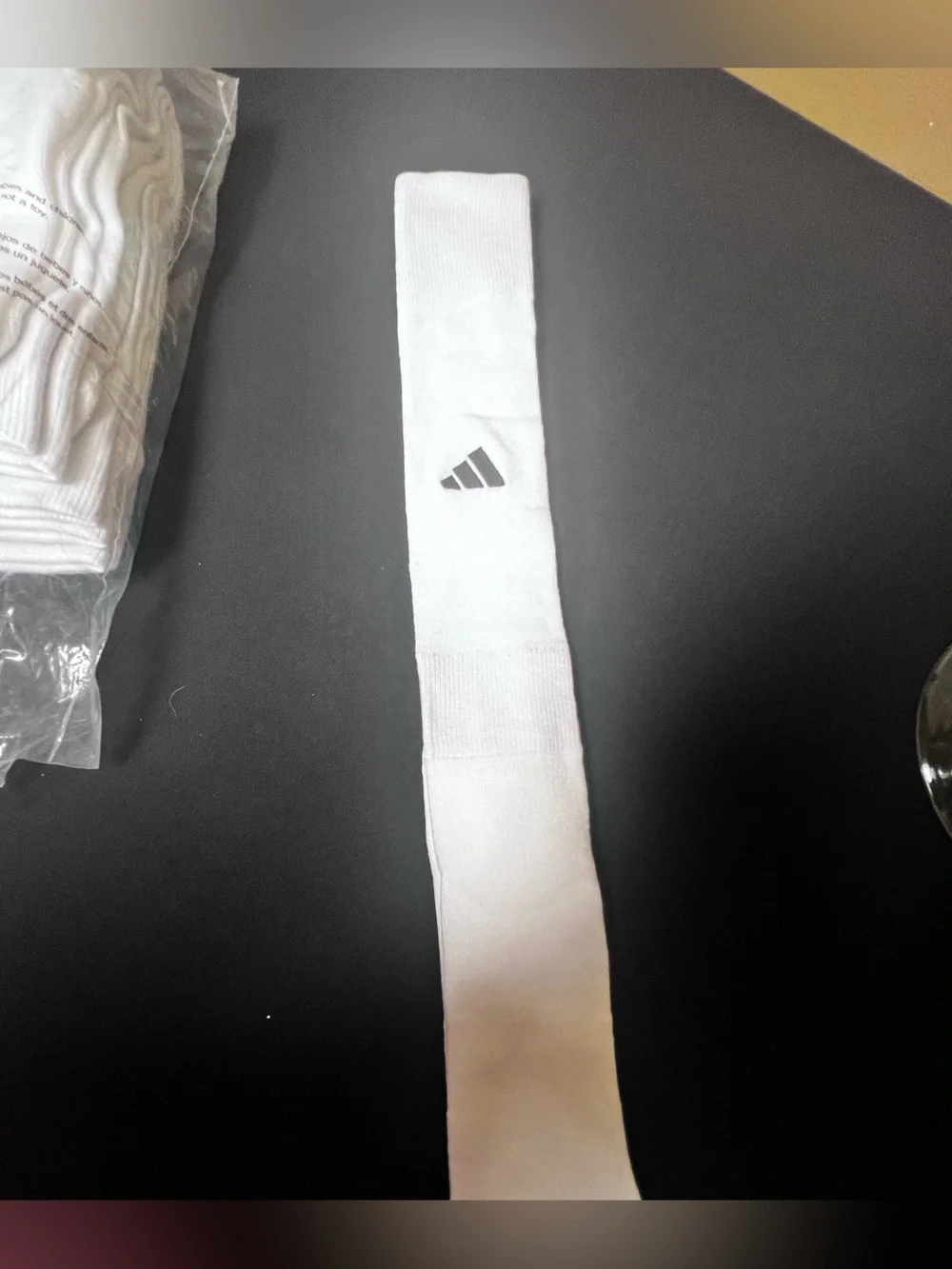 ADIDAS 6 PAIR PACK  2.0  OTC LARGE SOCKS.   WHITE/BLACK